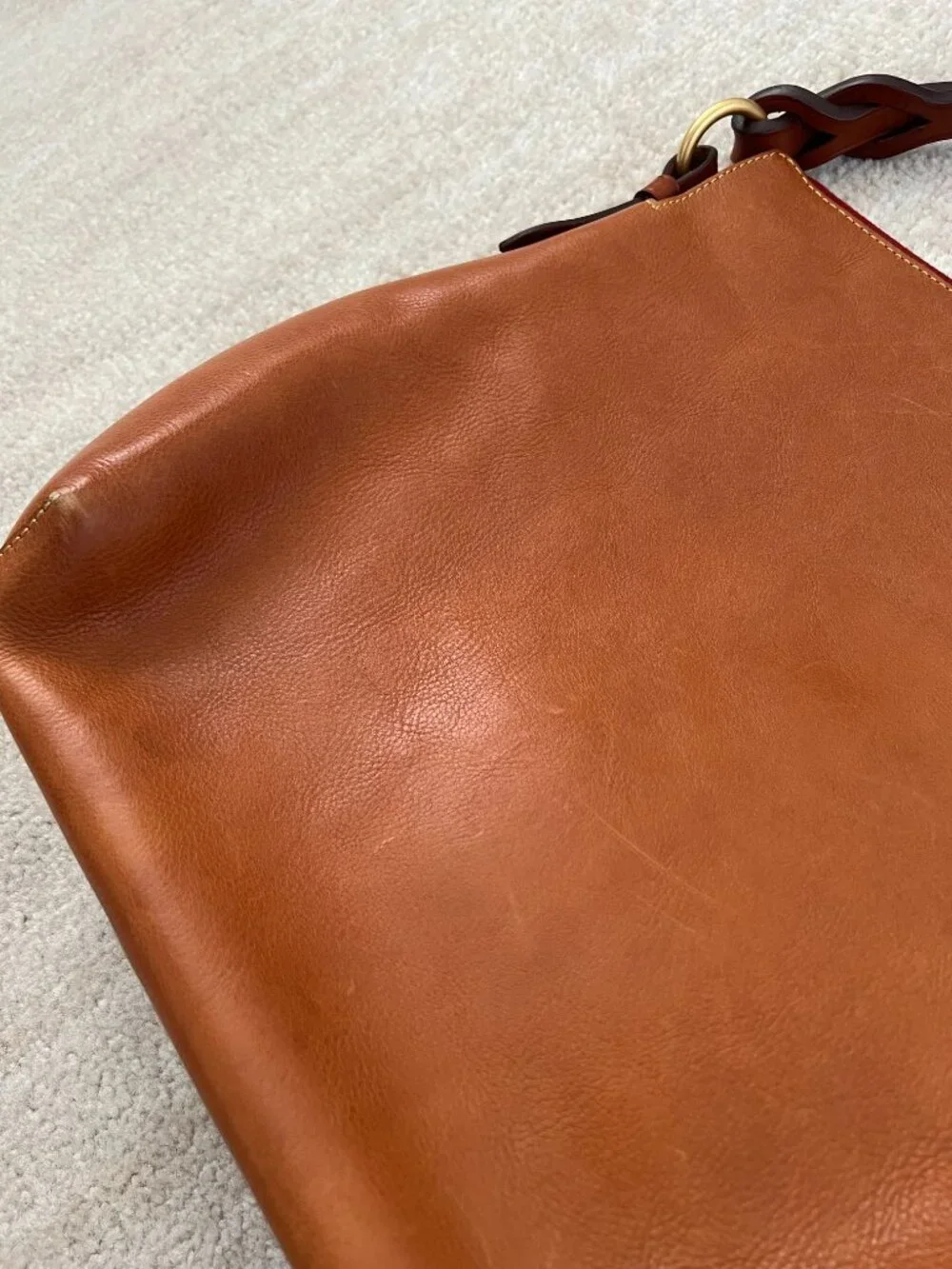 Dooney & Bourke Florentine Leather Twist Strap Hobo Shoulder Bag